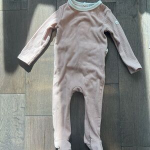 Lux Pink Footed One Piece with Built-in Feet